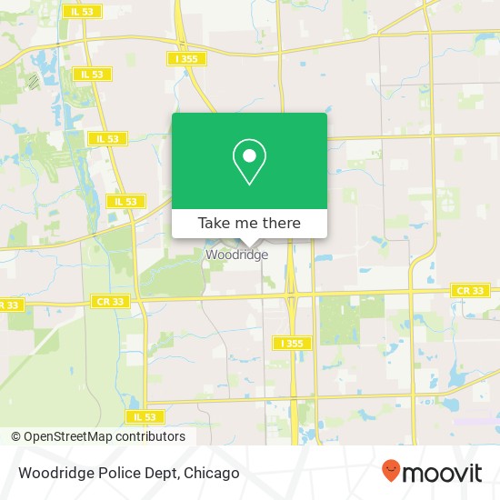 Woodridge Police Dept map