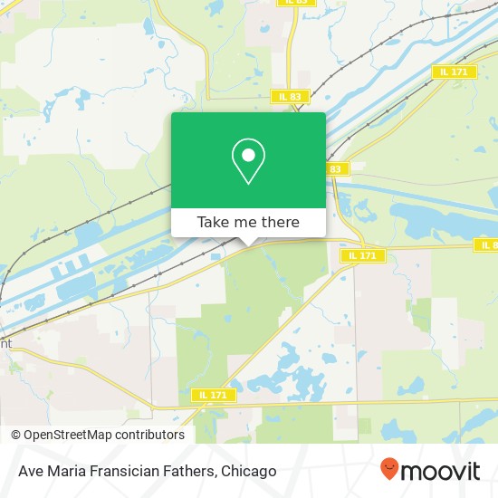 Ave Maria Fransician Fathers map