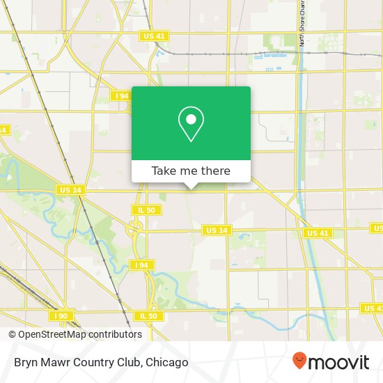 Bryn Mawr Country Club map