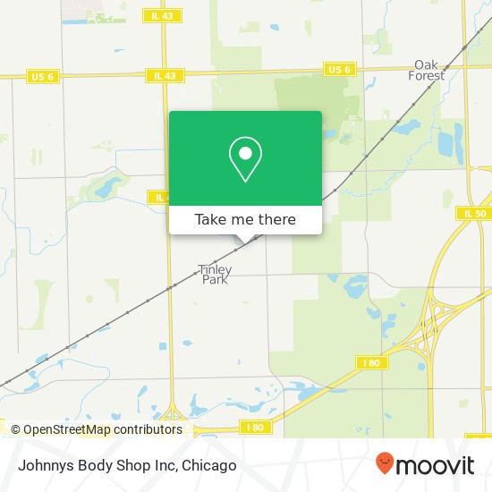 Johnnys Body Shop Inc map