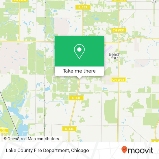 Lake County Fire Department map
