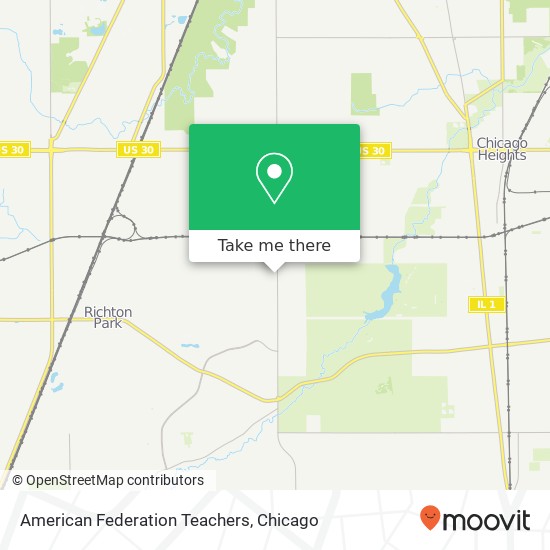Mapa de American Federation Teachers