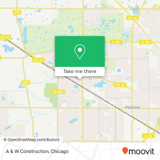 A & W Construction map