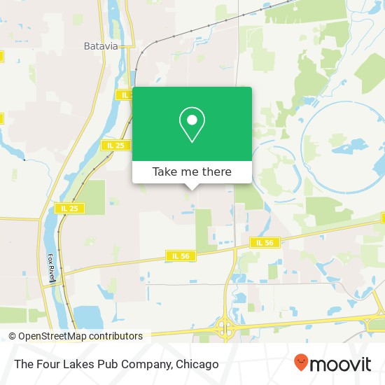 The Four Lakes Pub Company map