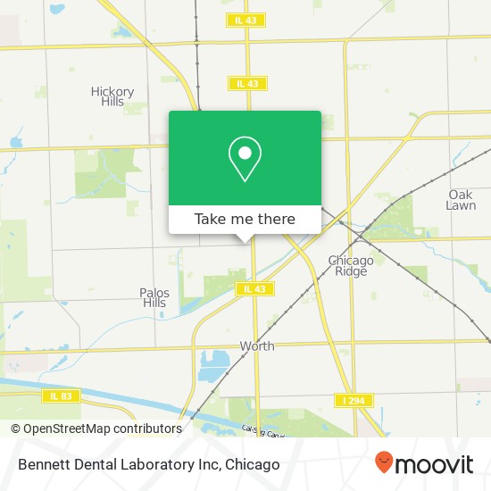 Mapa de Bennett Dental Laboratory Inc