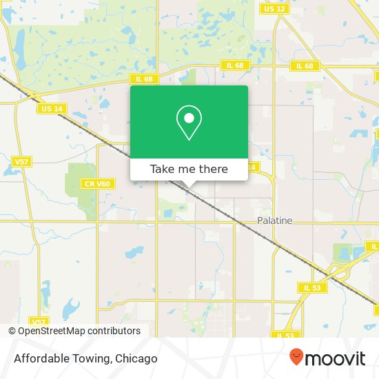 Mapa de Affordable Towing