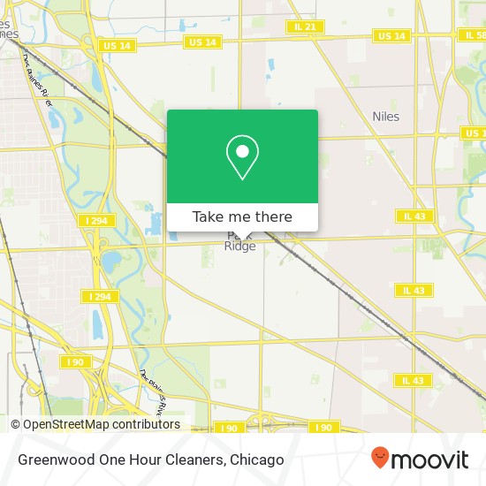 Greenwood One Hour Cleaners map