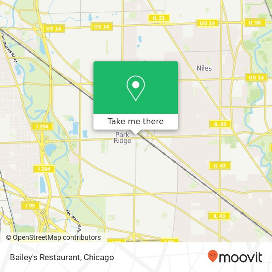 Mapa de Bailey's Restaurant