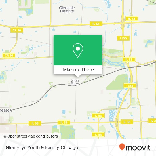 Glen Ellyn Youth & Family map