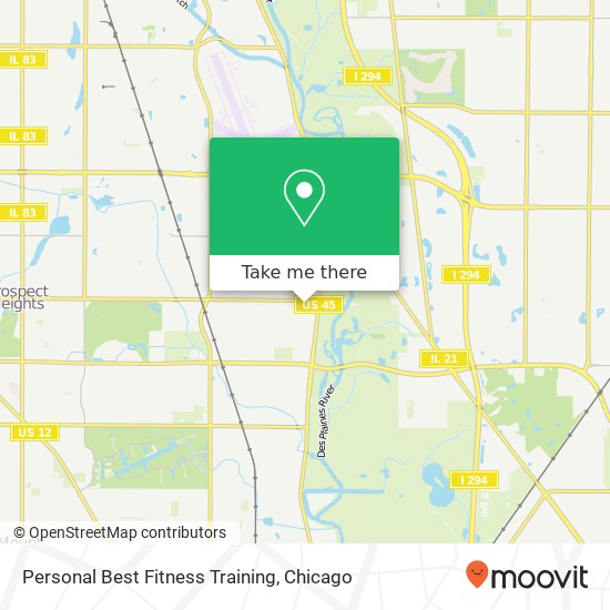 Mapa de Personal Best Fitness Training