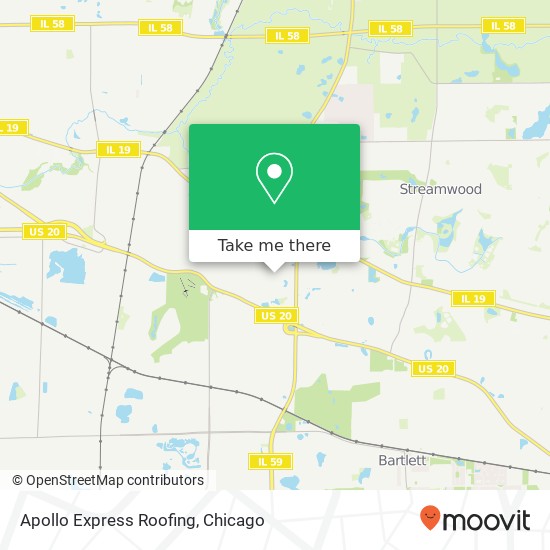 Apollo Express Roofing map