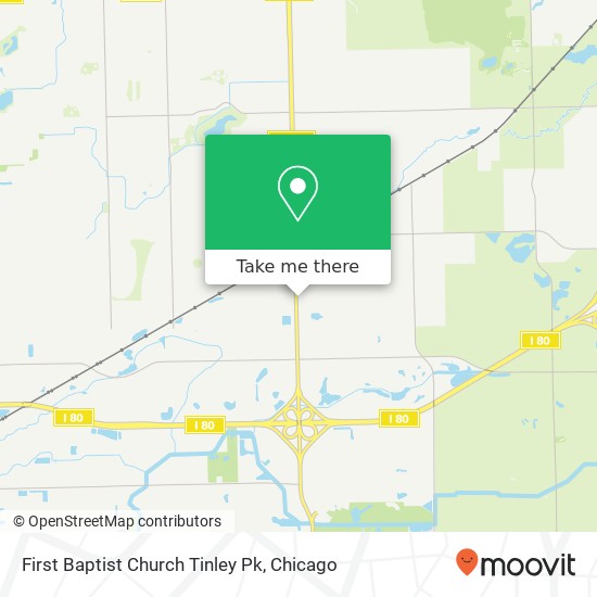 Mapa de First Baptist Church Tinley Pk