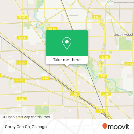 Corey Cab Co map