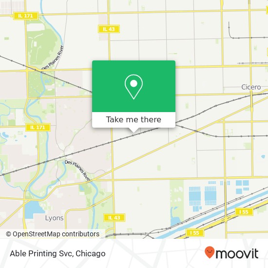 Able Printing Svc map