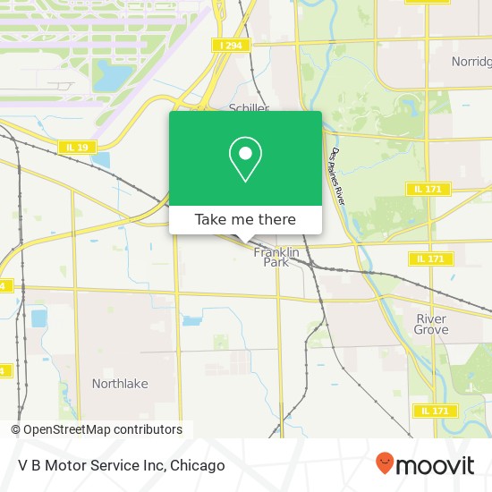 V B Motor Service Inc map