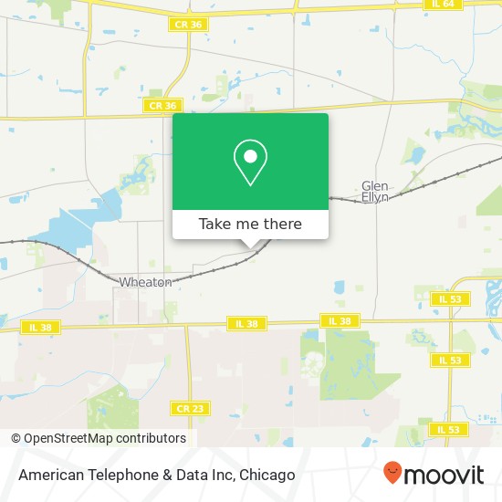 American Telephone & Data Inc map