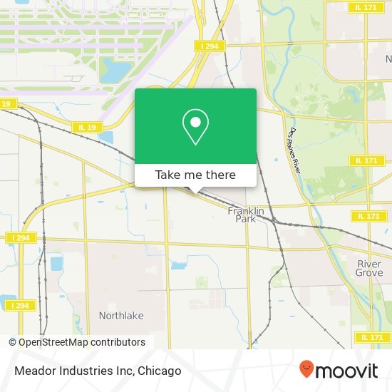 Meador Industries Inc map