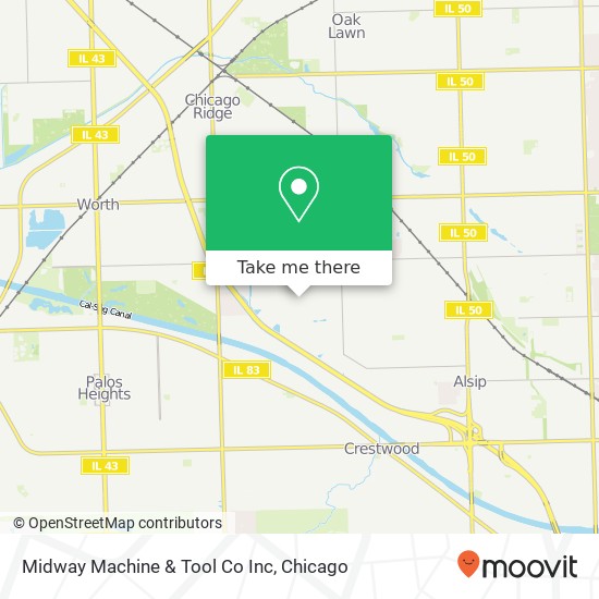 Mapa de Midway Machine & Tool Co Inc