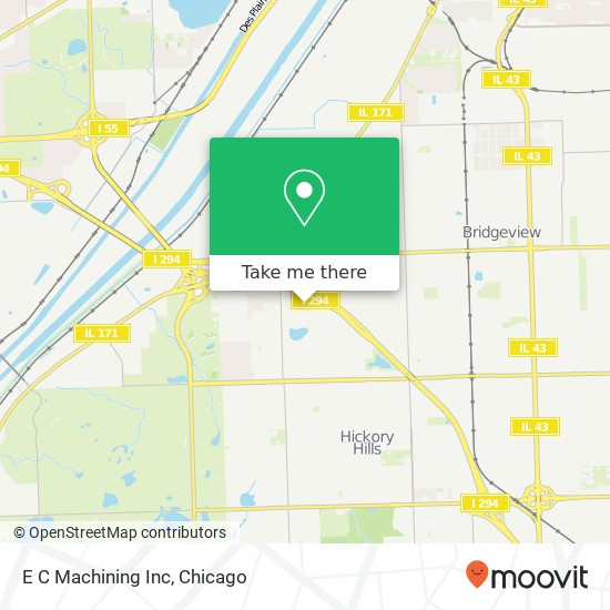 E C Machining Inc map