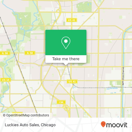 Luckies Auto Sales map