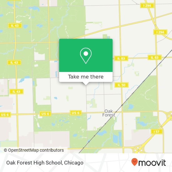 Mapa de Oak Forest High School