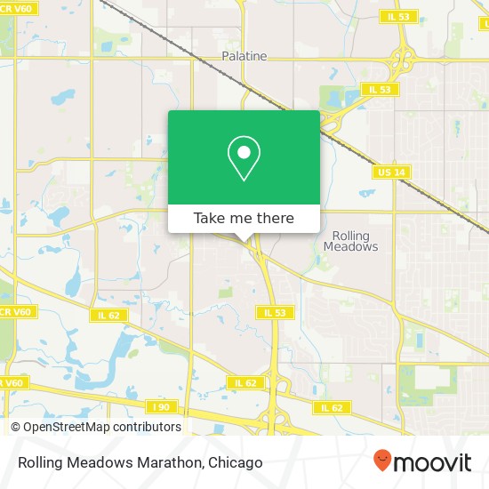 Rolling Meadows Marathon map