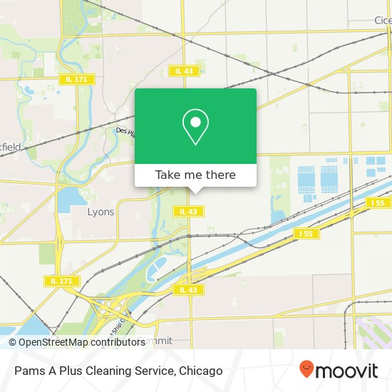 Pams A Plus Cleaning Service map