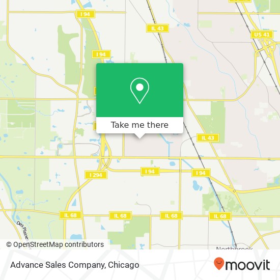 Mapa de Advance Sales Company
