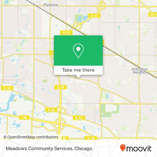 Meadows Community Services map