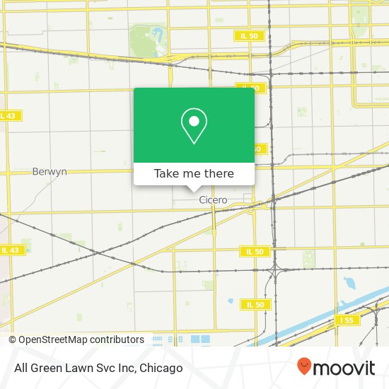 All Green Lawn Svc Inc map