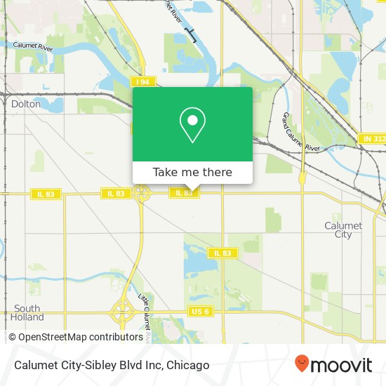 Mapa de Calumet City-Sibley Blvd Inc