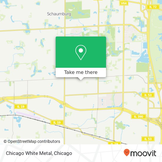 Mapa de Chicago White Metal