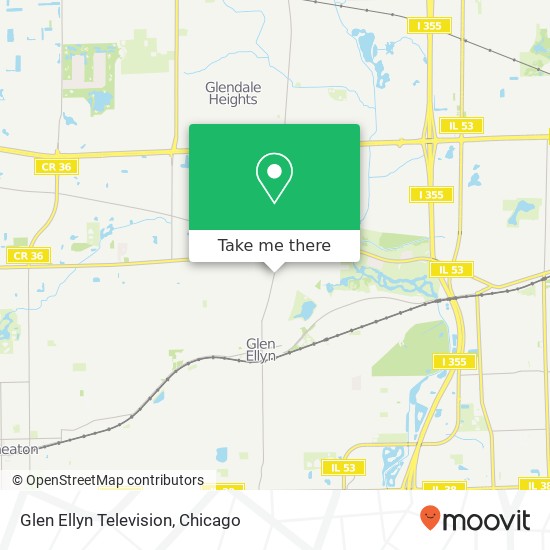 Glen Ellyn Television map