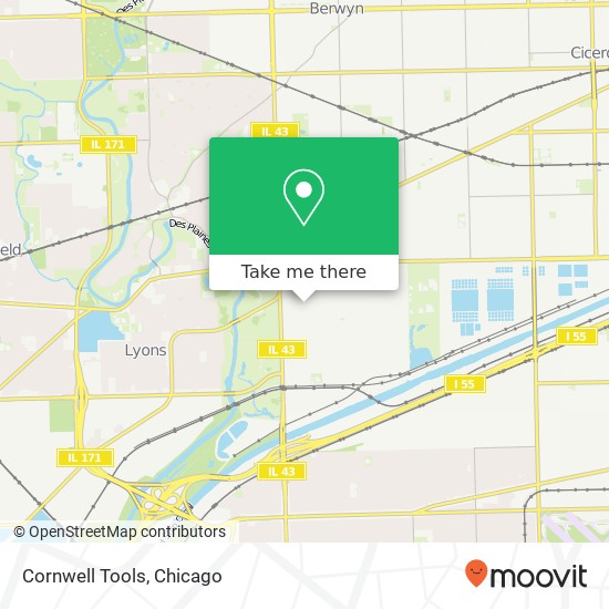 Cornwell Tools map