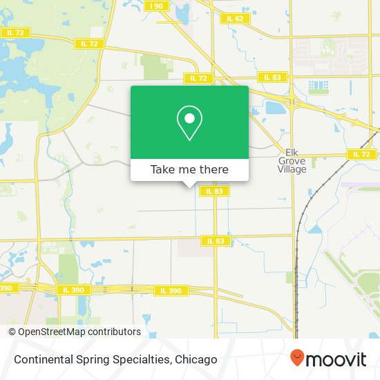 Continental Spring Specialties map