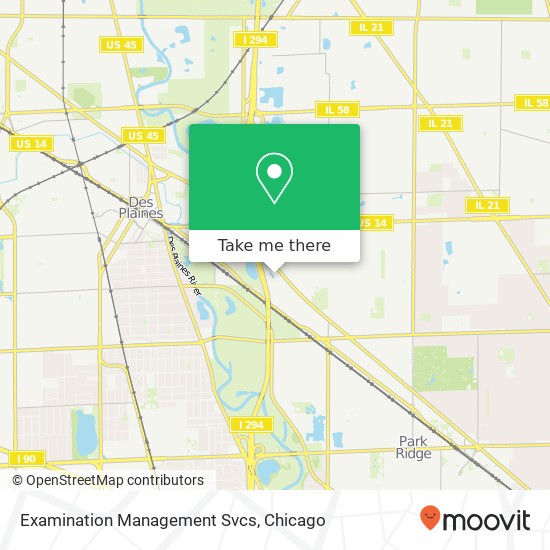 Examination Management Svcs map