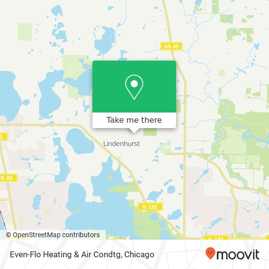 Mapa de Even-Flo Heating & Air Condtg