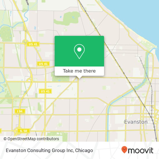 Mapa de Evanston Consulting Group Inc