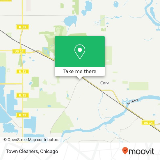 Town Cleaners map