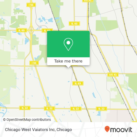 Chicago West Vaiators Inc map