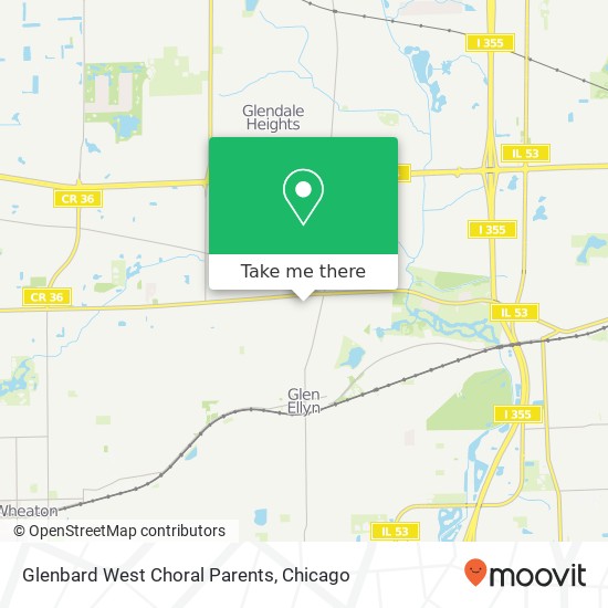 Glenbard West Choral Parents map