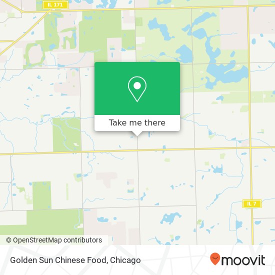 Golden Sun Chinese Food map