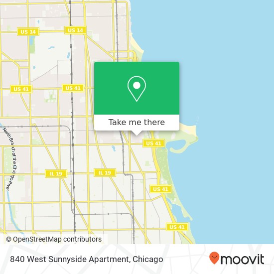 840 West Sunnyside Apartment map