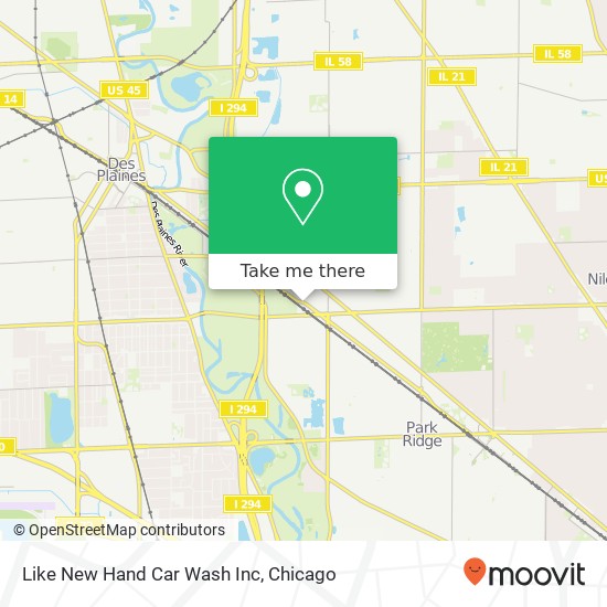 Mapa de Like New Hand Car Wash Inc