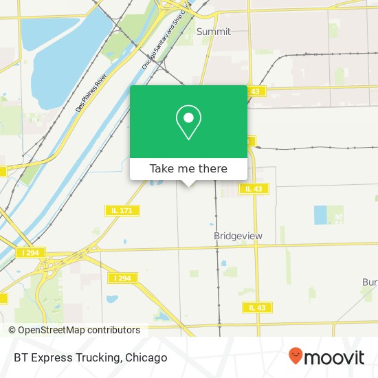 Mapa de BT Express Trucking
