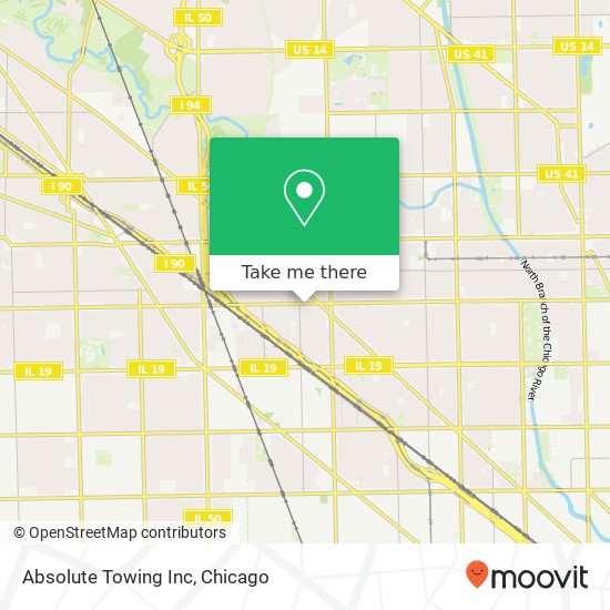 Absolute Towing Inc map