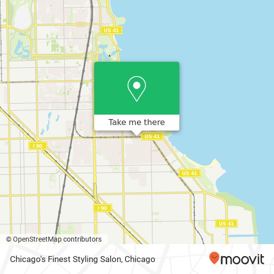 Chicago's Finest Styling Salon map