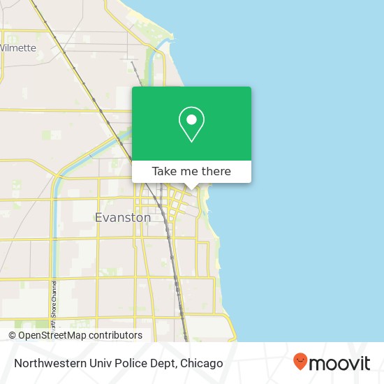 Northwestern Univ Police Dept map