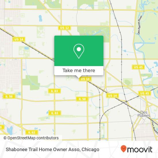 Shabonee Trail Home Owner Asso map