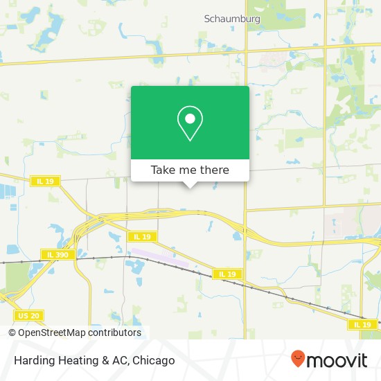 Harding Heating & AC map